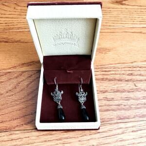 Victoria Crowne & Co Crown Drop Earrings 925 Genuine Semi Precious Stones